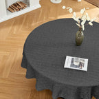 BALCONY & FALCON Round Tablecloth Washable Wrinkle Resistant and Water Proof by BALCONYFALCON