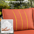 ovios 6 Pieces Patio Furniture Set, Outdoor Wicker Sofa Couch - Image 6