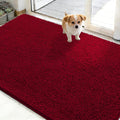 OLANLY Dog Door Mat for Muddy Paws 48x30, Super Absorbent Chenille Mud Mat | Red by OLANLY
