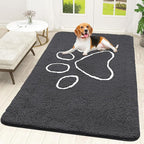 OLANLY Dog Door Mat for Muddy Paws 59x35, Paw Print Design Chenille Mud Mat | by OLANLY