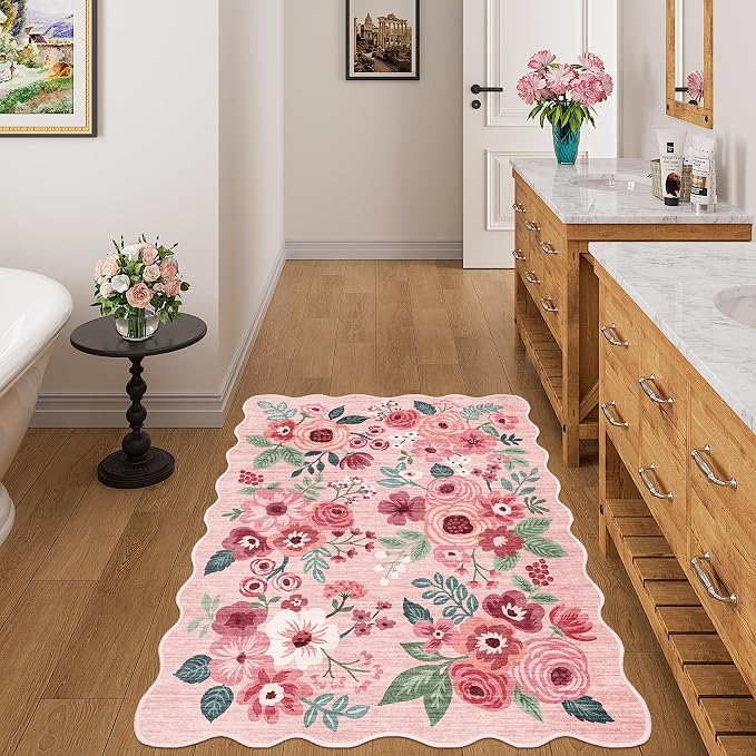 DUKINO 3x4 Rug, Non Slip Floral Washable Area Rug - Image 3