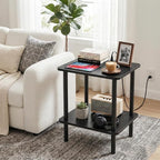 FORAOFUR End Table with Charge Station, Narrow Side Table - Image 2