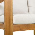 Christopher Knight Home Kayahs 5 Pieces Acacia Wood Furniture Set, Patio - Image 13