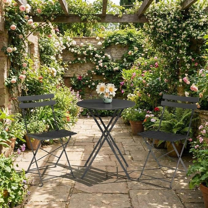 GarveeLife Outdoor Metal Bistro Set, 3-Piece Patio Furniture Set - Image 5