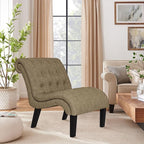 Accent Chairs Set of 2 Modern Armless Living Room Bedroom Side Chairs Button - Image 6