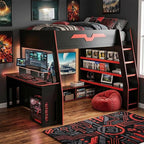 Full Size Wood Esports Loft Bed by Unknown