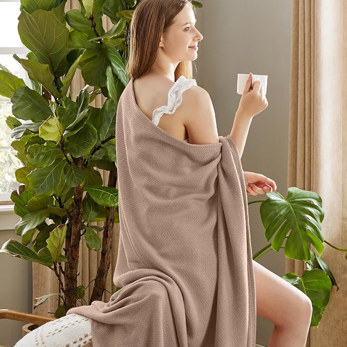 Bedsure GentleSoft 100% Cotton Blanket Twin XL Size - Image 4