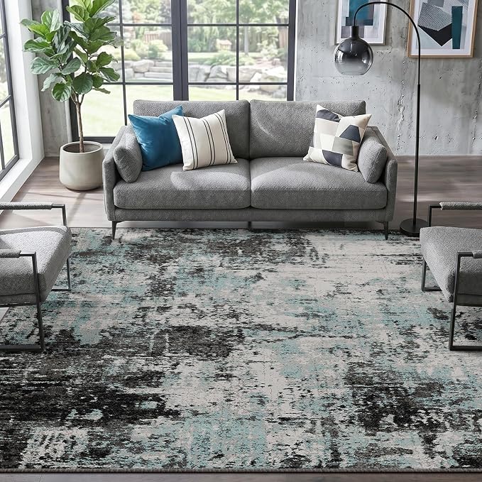 RELEANY Washable 8'x10' Abstract Area Rug - Image 9