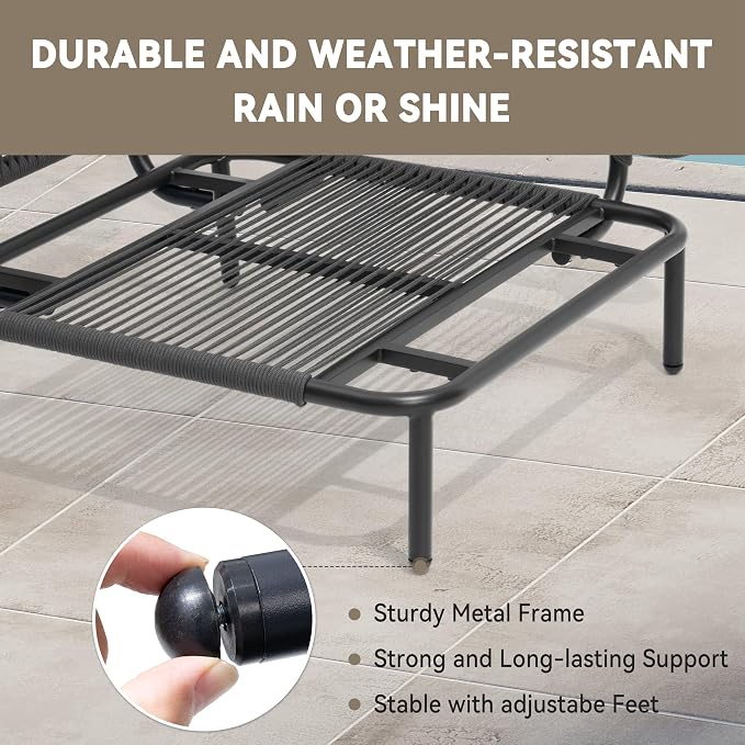 Crestlive Products Outdoor Patio Furniture Set, 4 Seater Modular Oversized - Image 4
