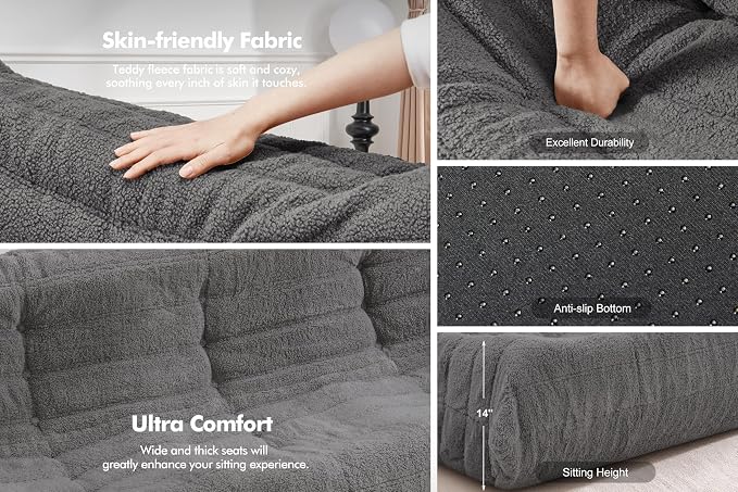 Bean Bag 3-Seater Chair Big Sofa Beanbag Chair - Image 6