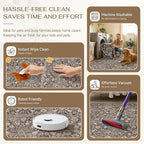 3x5 Coffee Brown Vintage Floral Washable Area Rug - Image 5