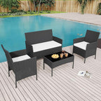 GarveeLife 4-Piece Patio Furniture Set, Rattan Outdoor Furniture - Image 9