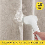 NICETOWN 100% Black Out Curtains 72 inch Long Linen Textured Set of 2 | Classic - Image 7