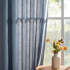 MYSKY HOME Extra Long Sheer Curtains Farmhouse, Sliding Door Curtain - Image 8