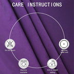 Purple Blackout Curtains 34 x 54 Inch Length/Set of 2 Curtain Panels/Thermal - Image 4