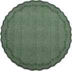 GarveeHome Round Rugs 6ft Scalloped Washable Circle Rug - Image 4