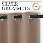NICETOWN Cappuccino Small Window Kitchen Blackout Curtains, Thermal Insulated - Image 2