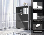 Metal Shelf with 2 Flap Doors, Large Capacity Cabinet, DIY Modern Home - Image 5