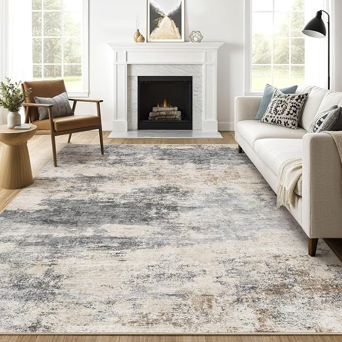 LOONGRUG 10x12 Area Rug Washable Large Neutral Modern Living Room Rug | by LOONGRUG