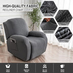 Genina Recliner Chair Cover, Stretch Reclining Chair Covers, Recliner Sofa - Image 2