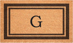 Calloway Mills 152982436G Brown Border 24" x 36" Monogram Doormat by Callowaymills