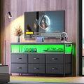 Huuger LED TV Stand for Bedroom, 47 Inch Dresser TV Stand for 43, 55 Inch TV by Huuger