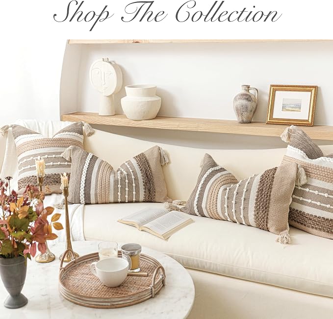 Brown Decorative Lumbar Pillow Cover 14x36 Boho Long Body Pillow - Image 7