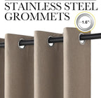 NICETOWN Linen 100% Blackout Curtains 63 inches Long - Image 3