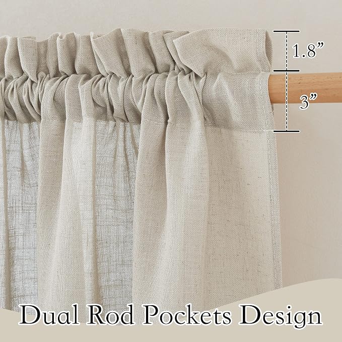 RYB HOME Extra Wide Sheer Curtains - Image 2