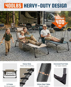 KingCamp Tanning Chair with Face Hole, Lounge Chairs Outdoor Folding Comfy - Image 5