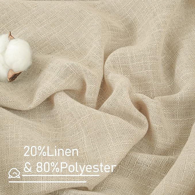 45 Inch Short Window Linen Curtains - Image 2