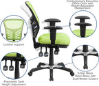 Flash Furniture Nicholas Mid-Back Swivel Office and Gaming Chair, Ergonomic - Image 4