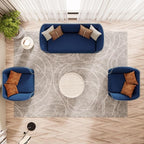 3-Piece Luxury Velvet Sofa Set for Living Room, Elegant Design Couch Set - Image 5