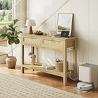 SUPERJARE Rattan Console Sofa Table - Image 8