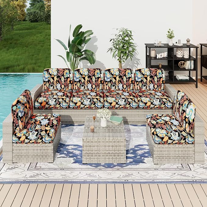 Printed Couch Cushion Covers, Sofa Covers Washable - Image 2