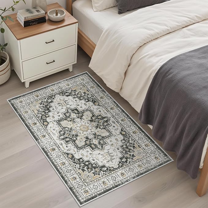 Madane Washable Area Rug 2x3 Small Entryway Rugs Non-Slip, Low Pile Floor Carpet - Image 3