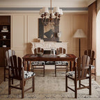 59” Dining Table with 8mm Tempered Glass Top, Farmhouse Kitchen Dinner Table - Image 5