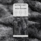 Bedsure GentleSoft Fluffy Black Blanket Cozy Gifts - Image 2