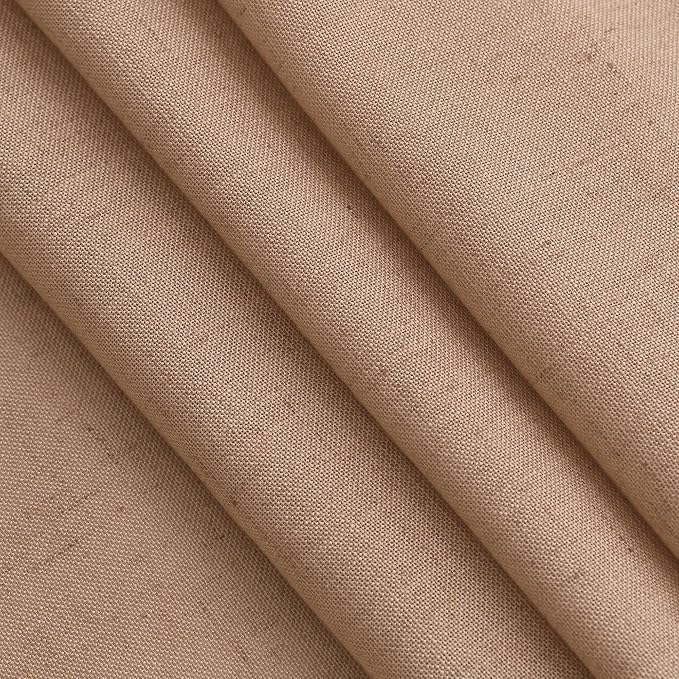 Peach Linen Curtains 96 Inches Long Set - Image 4