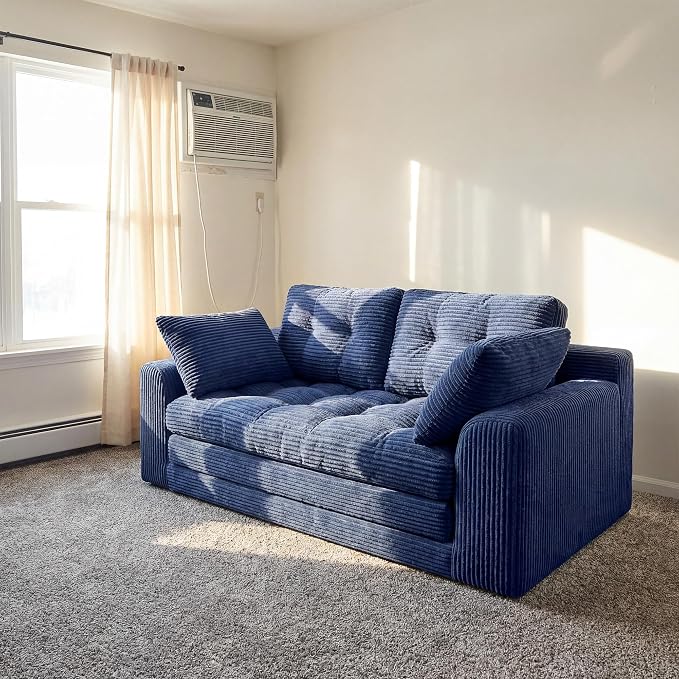 Homkdom Convertible Loveseat Sleeper, Space-Saving Folding Sofa Bed - Image 9