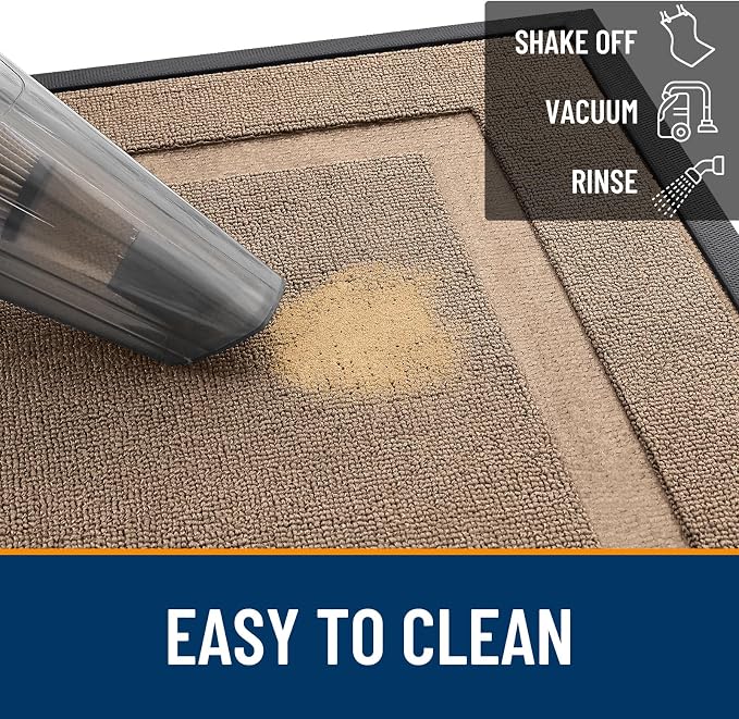 OLANLY Front Door Mat Outside 33x21, All-Season Heavy-Duty Rubber Doormat | - Image 5