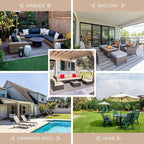 Shintenchi 7 Pieces Patio Furniture Sets Outdoor All-Weather Sectional Patio - Image 6