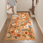 DUKINO 2x4 Rug for Entryway, Floral Washable Kitchen Rugs Non Slip, Low Pile - Image 5
