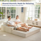 MAXYOYO Loveseat Sofa Bed, 4 in 1 Convertible Boneless Couch Folding Recliner - Image 9