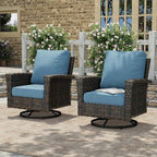 HERA'S HOUSE Outdoor Wicker Swivel Chairs by HERASHOUSE