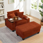 KEIKI Corduroy Storage Armrest Sofa, Single Versatile Seat by KEIKI