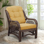 Malibu Lounge Living Accent Armchair Natural Rattan Wicker Handmade Design by Wickerix