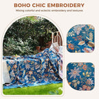 LUTBM Boho Throw Blanket for Couch Sofa Chair Cotton Summer Blankets for - Image 3