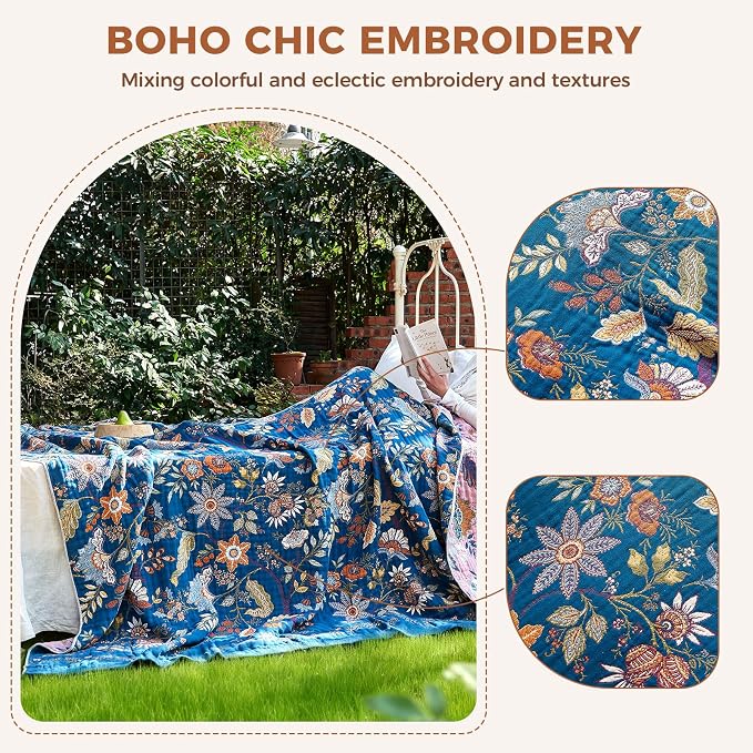 LUTBM Boho Throw Blanket for Couch Sofa Chair Cotton Summer Blankets for - Image 3