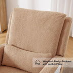 HCHAIRH Rocking Chair Nursery, Boucle Nursing Rocking Chairs, Upholstered - Image 8